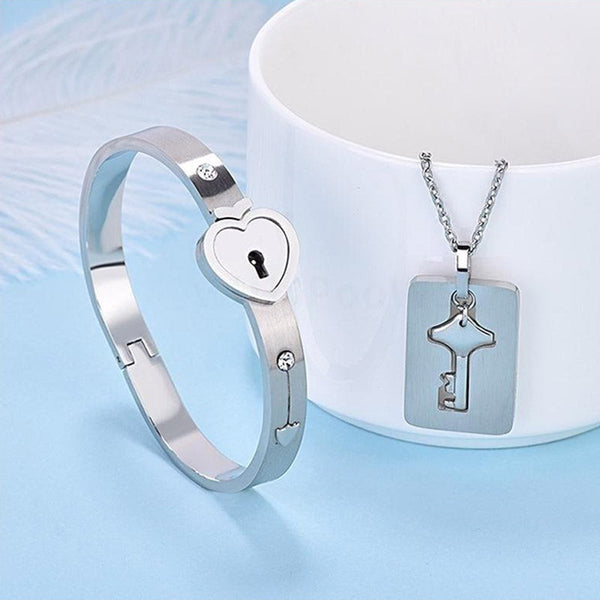 LockedLove™ Love Lock Bracelet + Necklace
